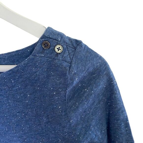 NWOT Ann Taylor Loft speckled 3/4 sleeve blouse blue small - Picture 5 of 6